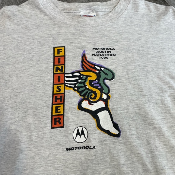 Vintage 1999 Motorola Austin Texas Marathon Finisher Tee Mens XL - Picture 3 of 4